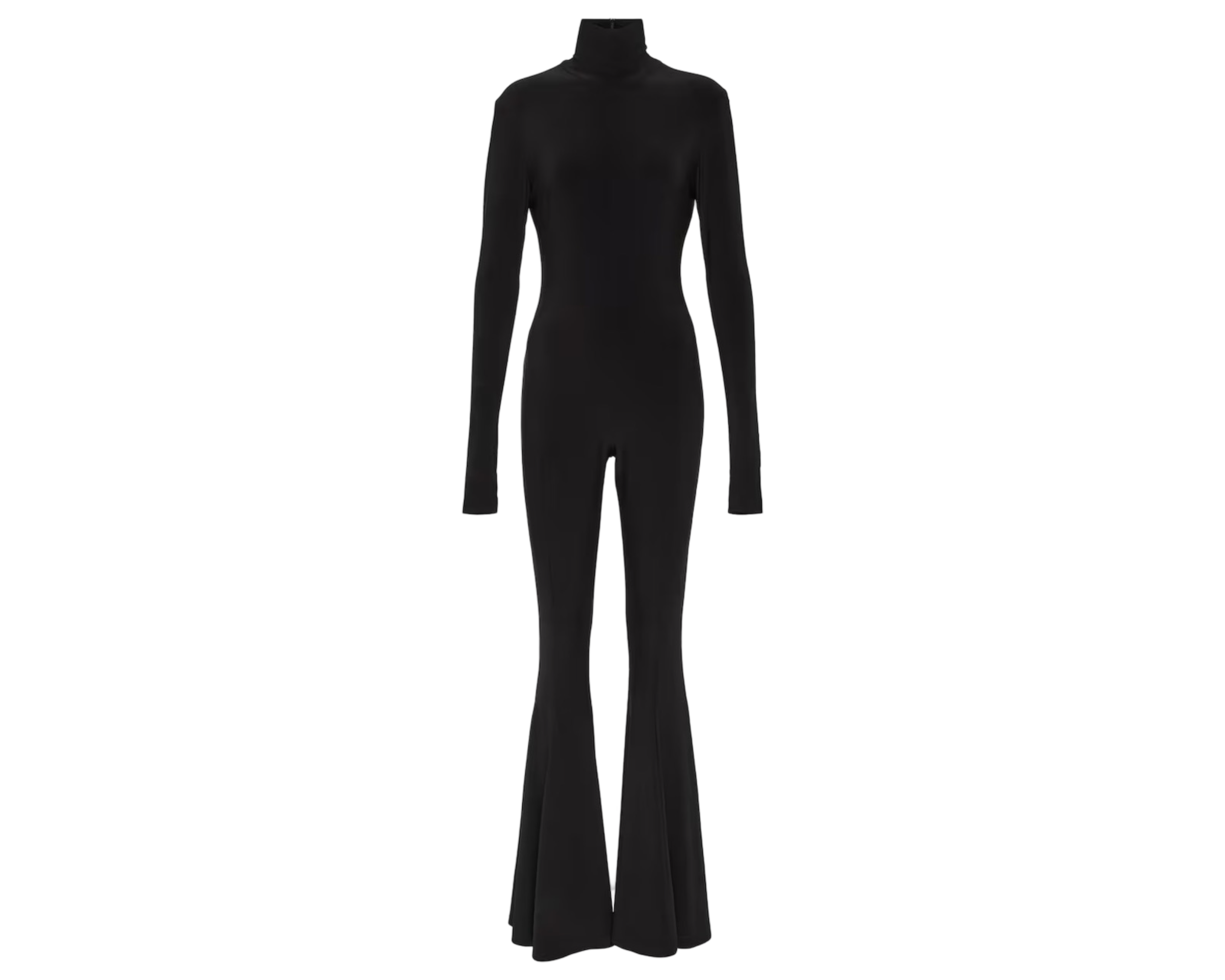 Turtleneck Flared Jumpsuit