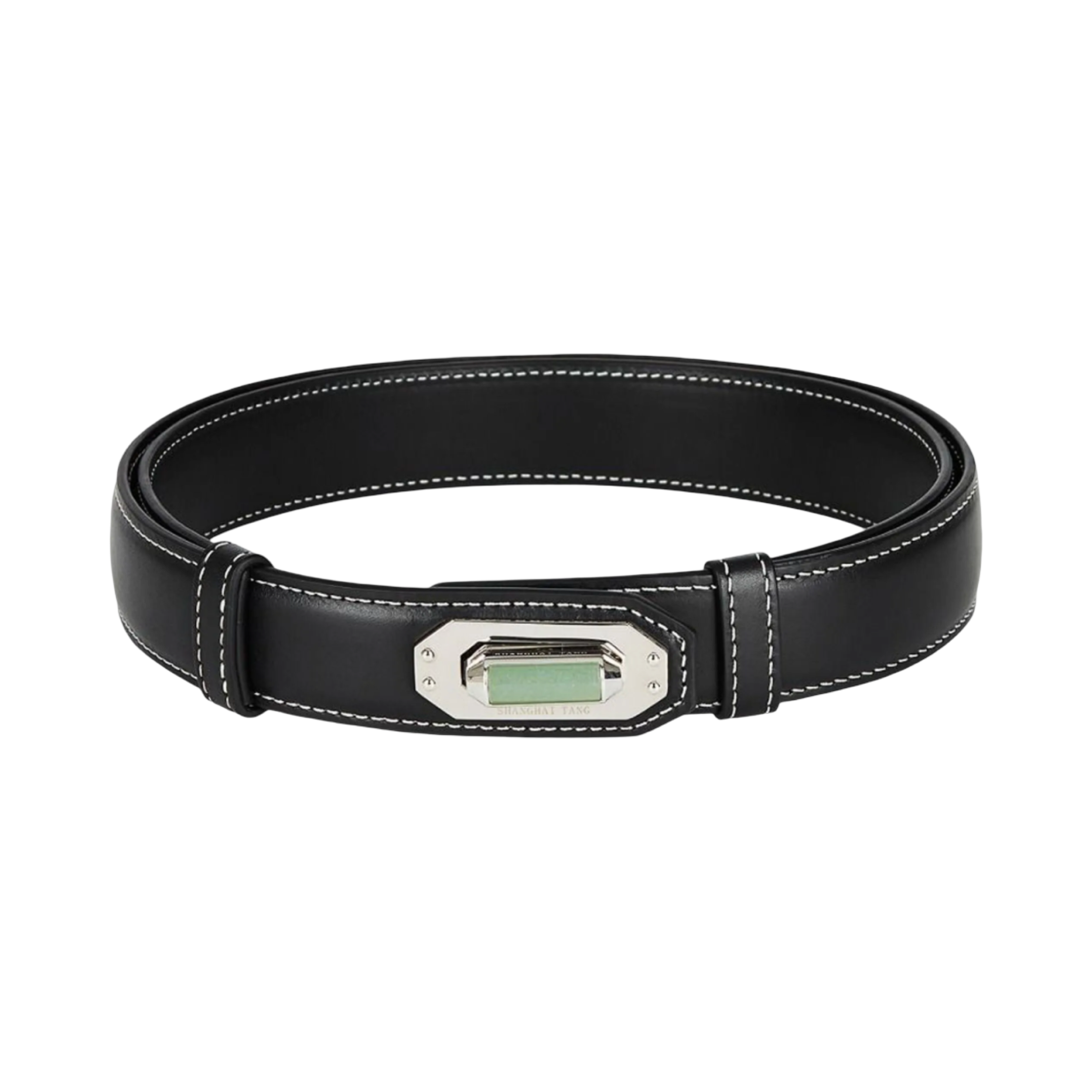 Jade Lock leather belt