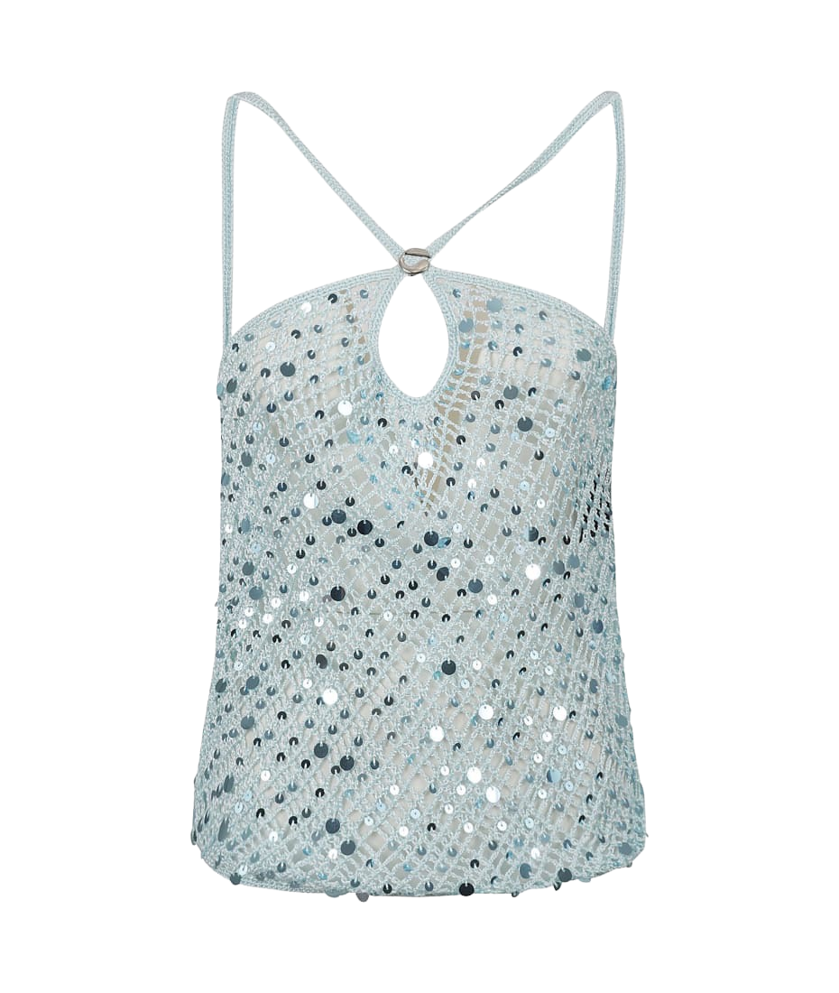 Blue Sequin Top