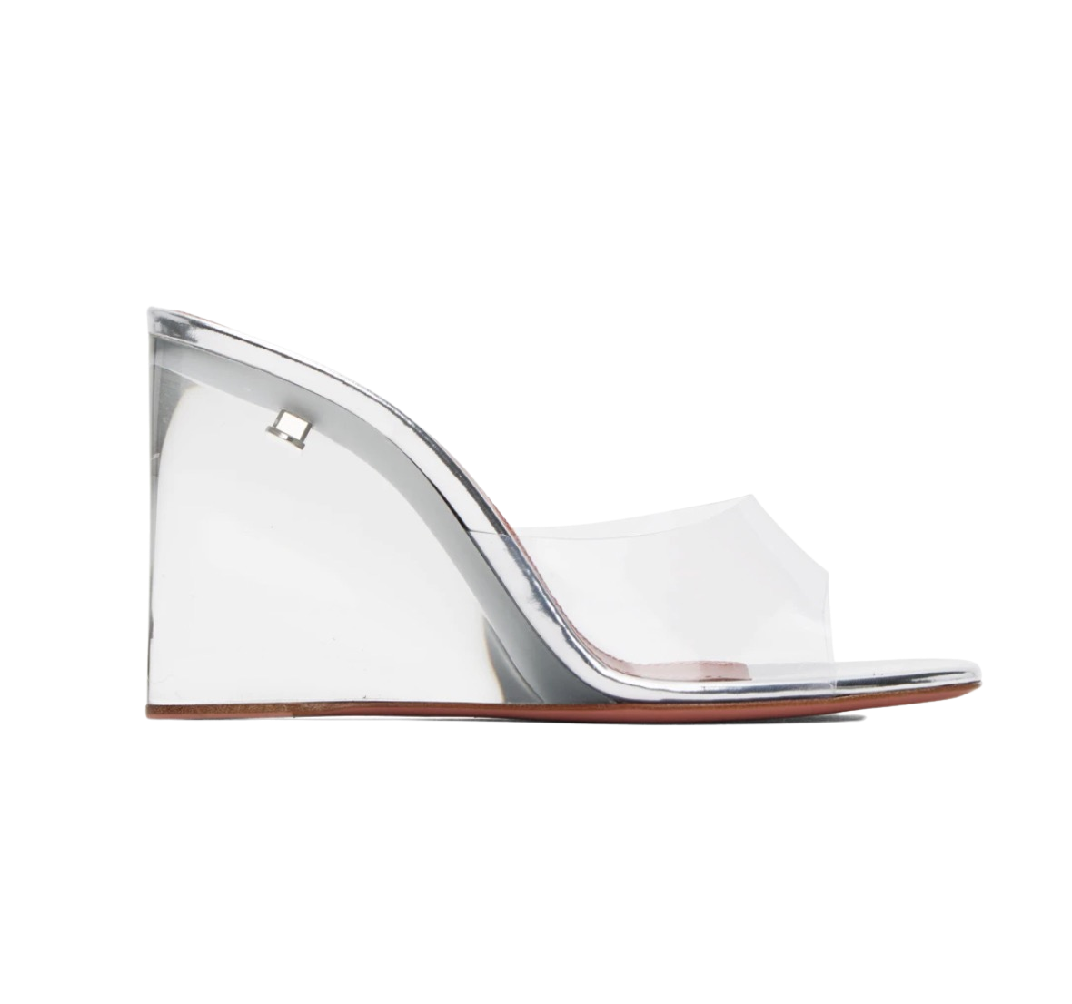 Transparent Lupita Glass Wedge Heeled Sandals