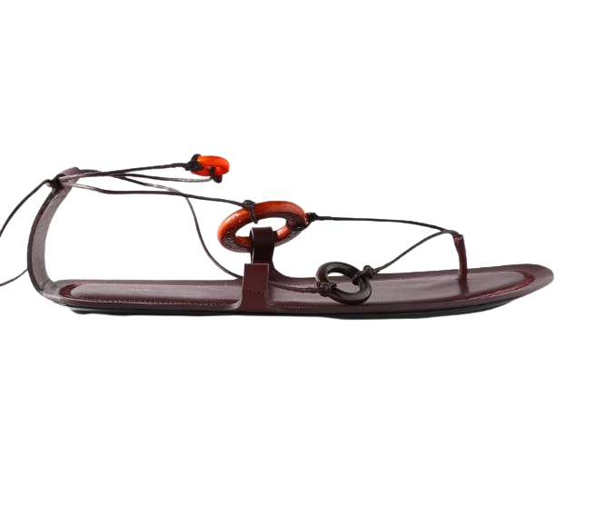 Burgundy Ring Sandals