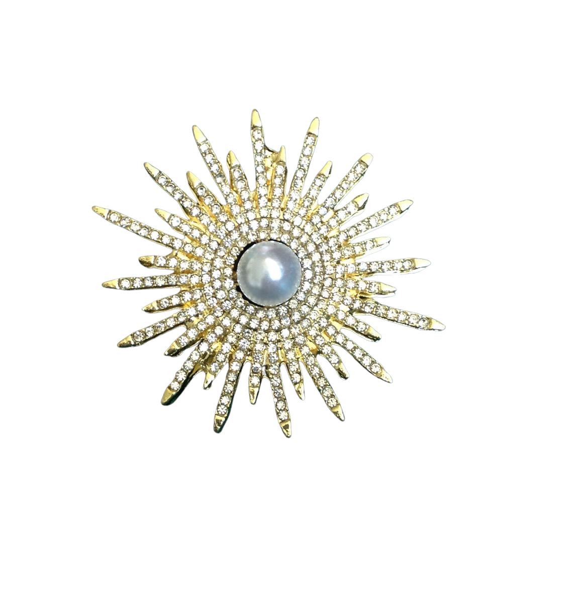 Gold Sun Brooch