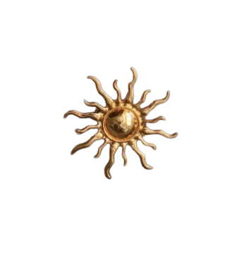 Vintage Gold Sun Brooch