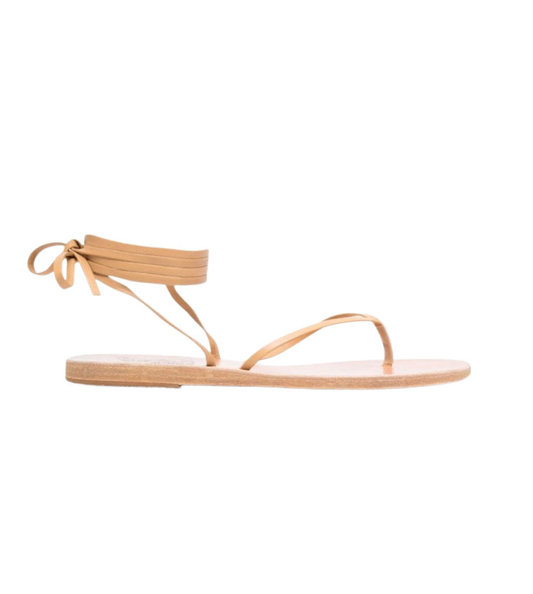 Leather Ankle-tie Sandals