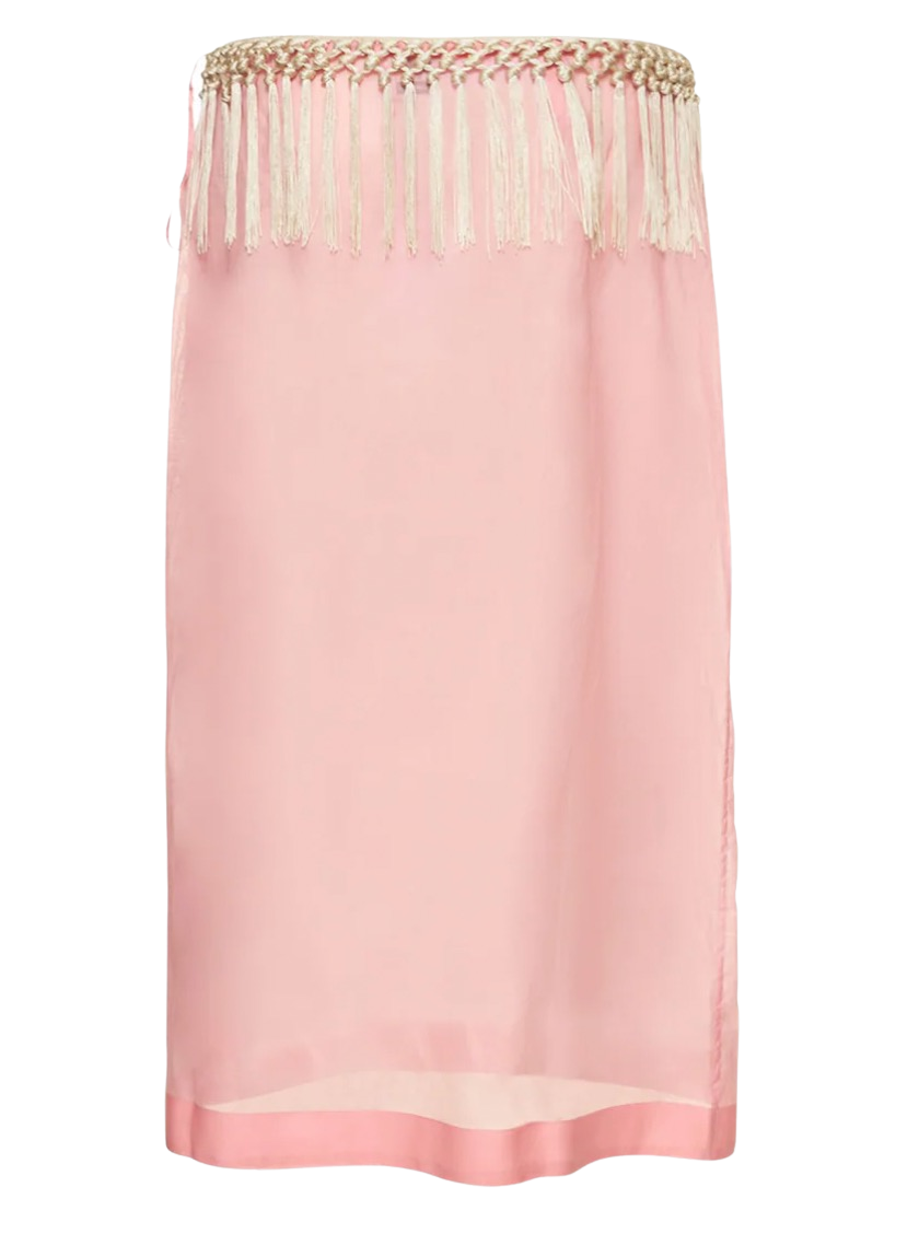 Daze Cotton Silk Midi Skirt