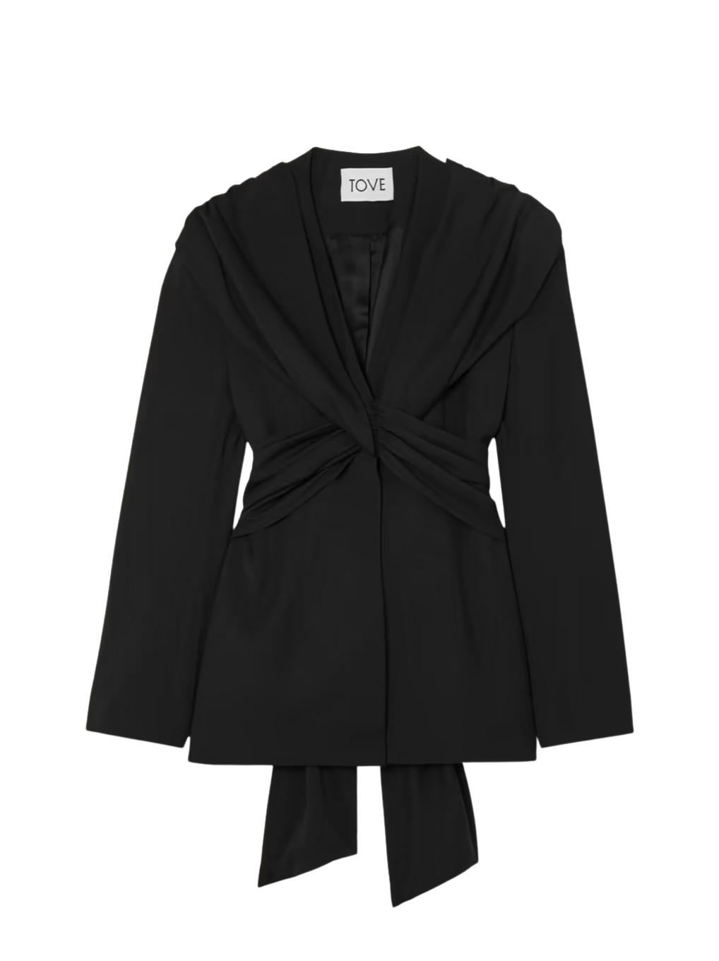 Rhea Tie-detailed Stretch-crepe Jacket