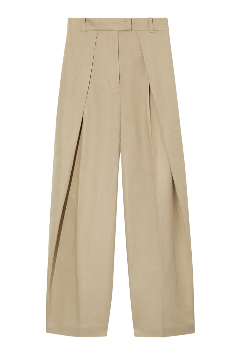 Wide-leg Linen Tailored Pants