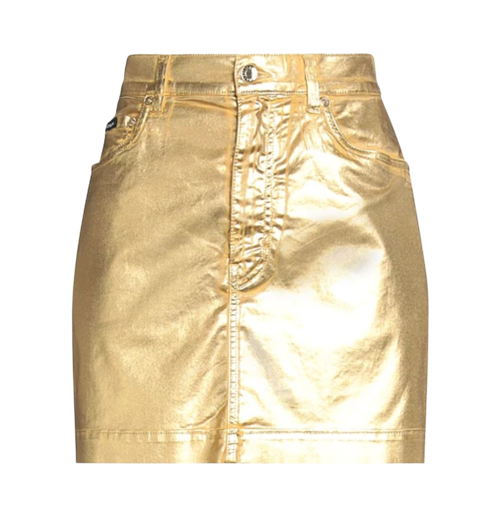 Gold Metallic Mini Skirt