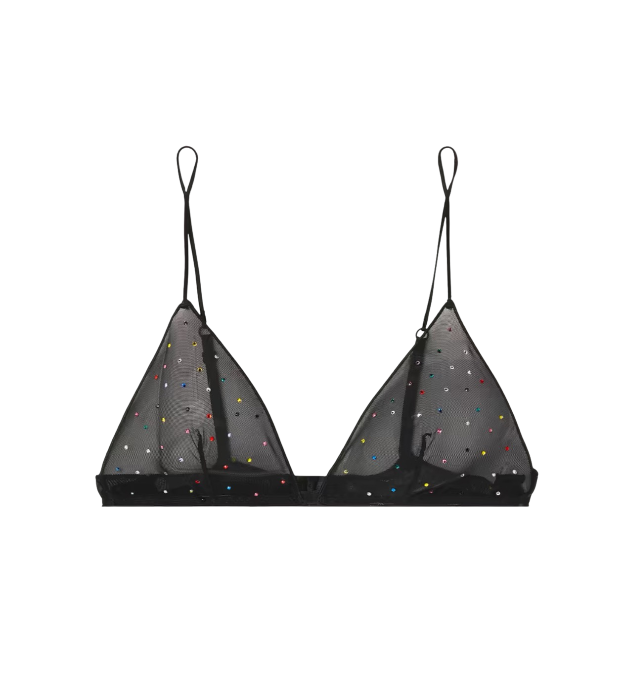 Gem Crystal-embellished Tulle Triangle Bra