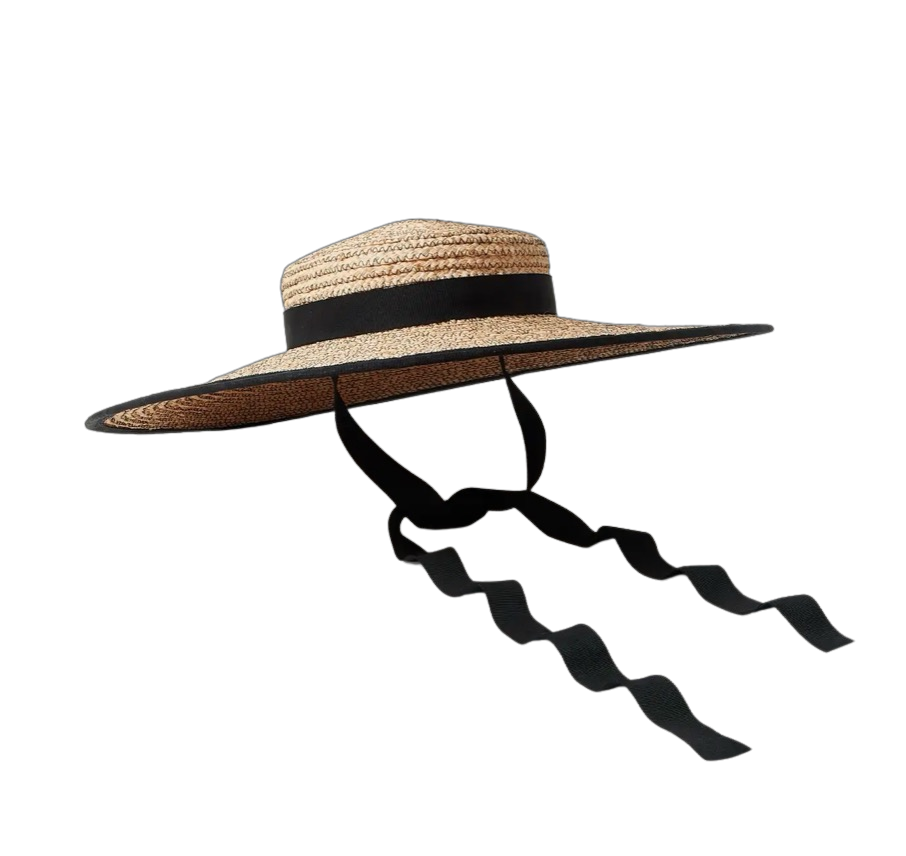 + NET SUSTAIN Claiborne grosgrain-trimmed straw sunhat