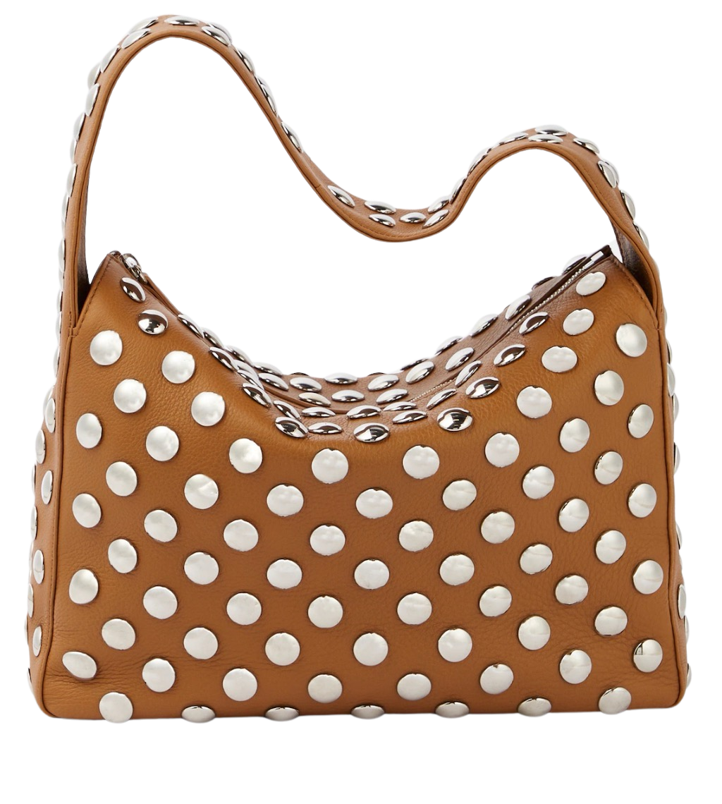 Elena Studded Leather Shoulder Bag