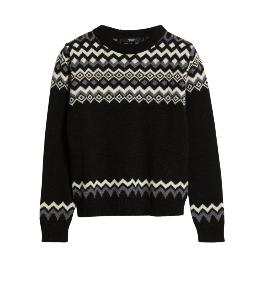 Jacquard Alpaca and Wool Sweater