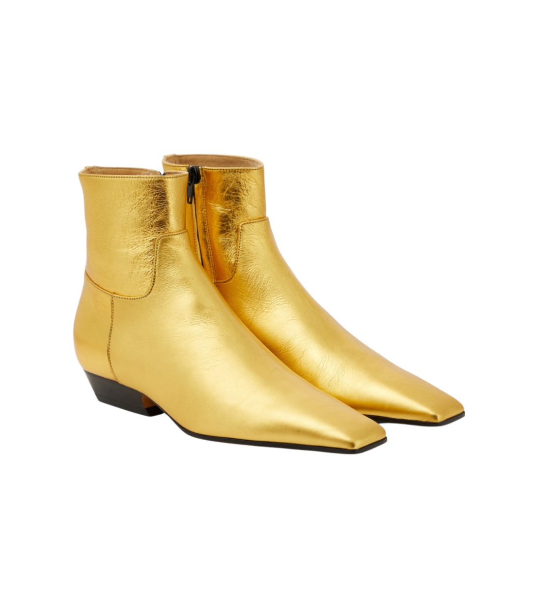 Marfa Metallic Leather Ankle Boots
