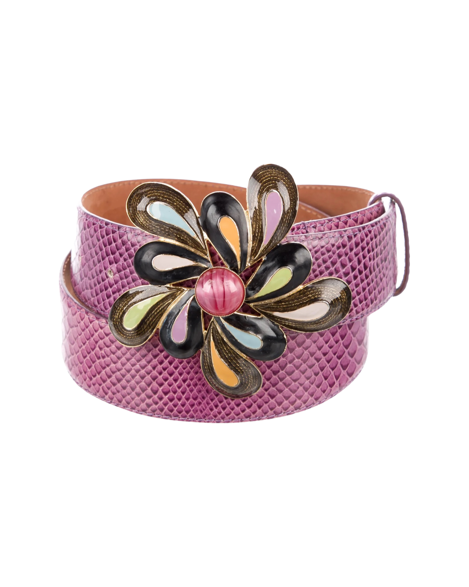 Etro Embossed Leather Belt