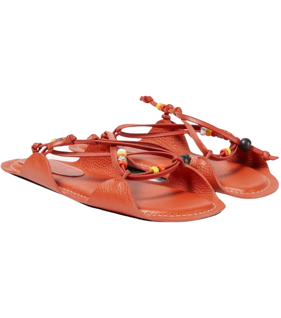 X No Vacancy Inn Beaded Leather Sandals