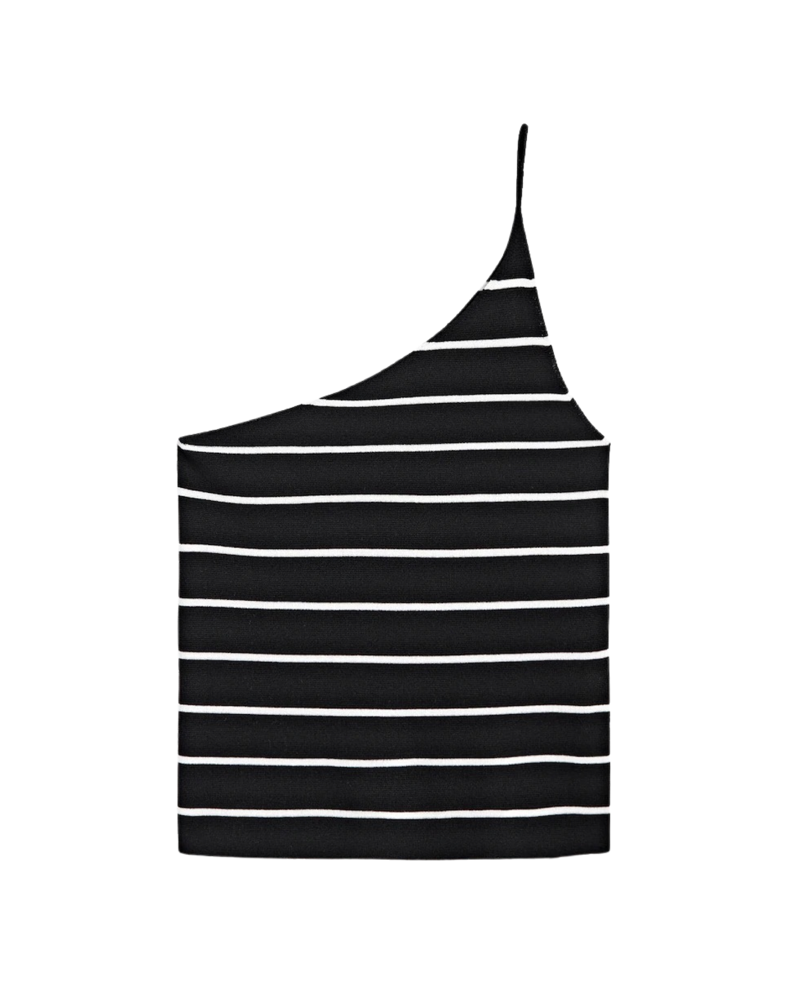 Asymmetric Striped Knit Top