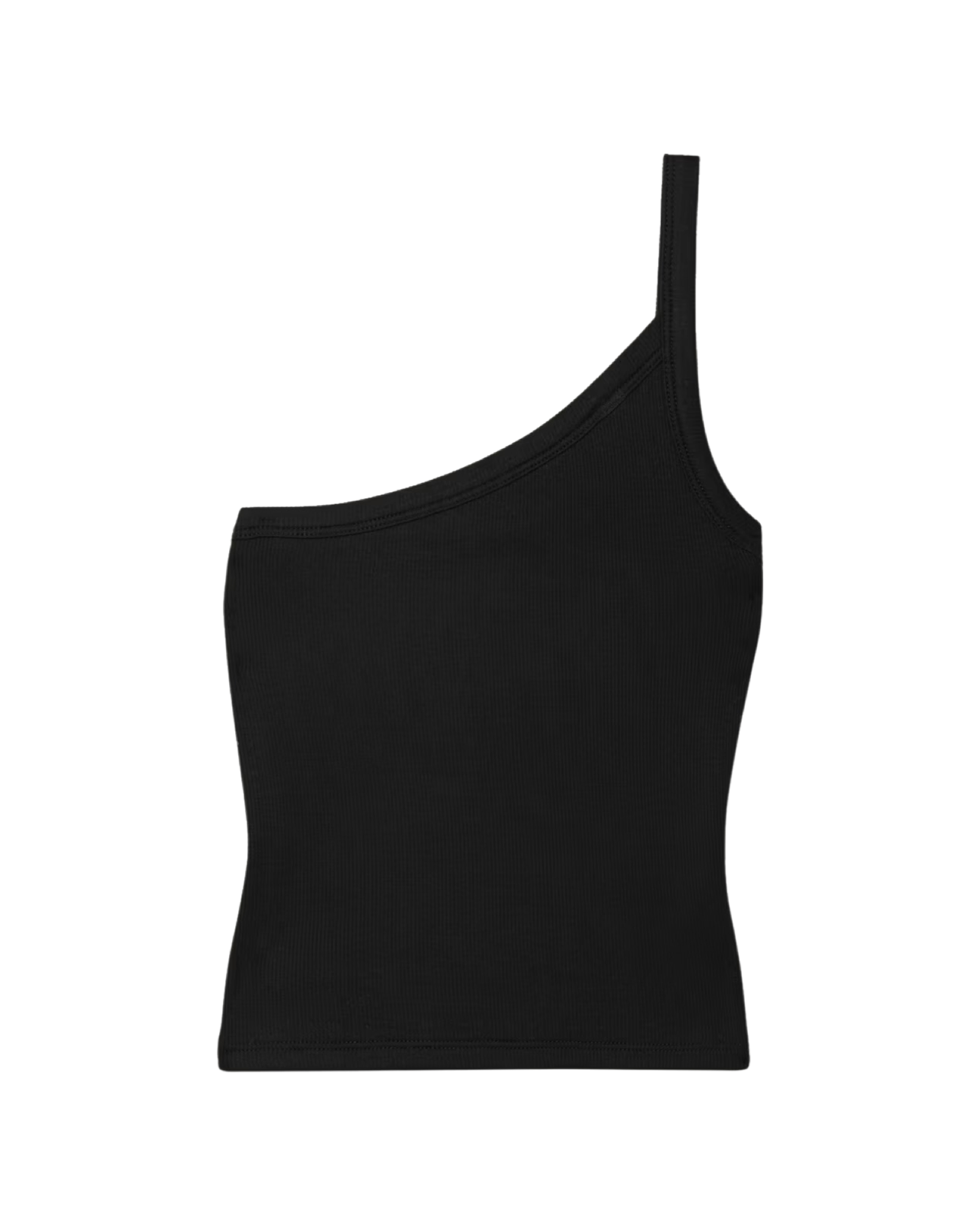 One-shoulder Ribbed Tank