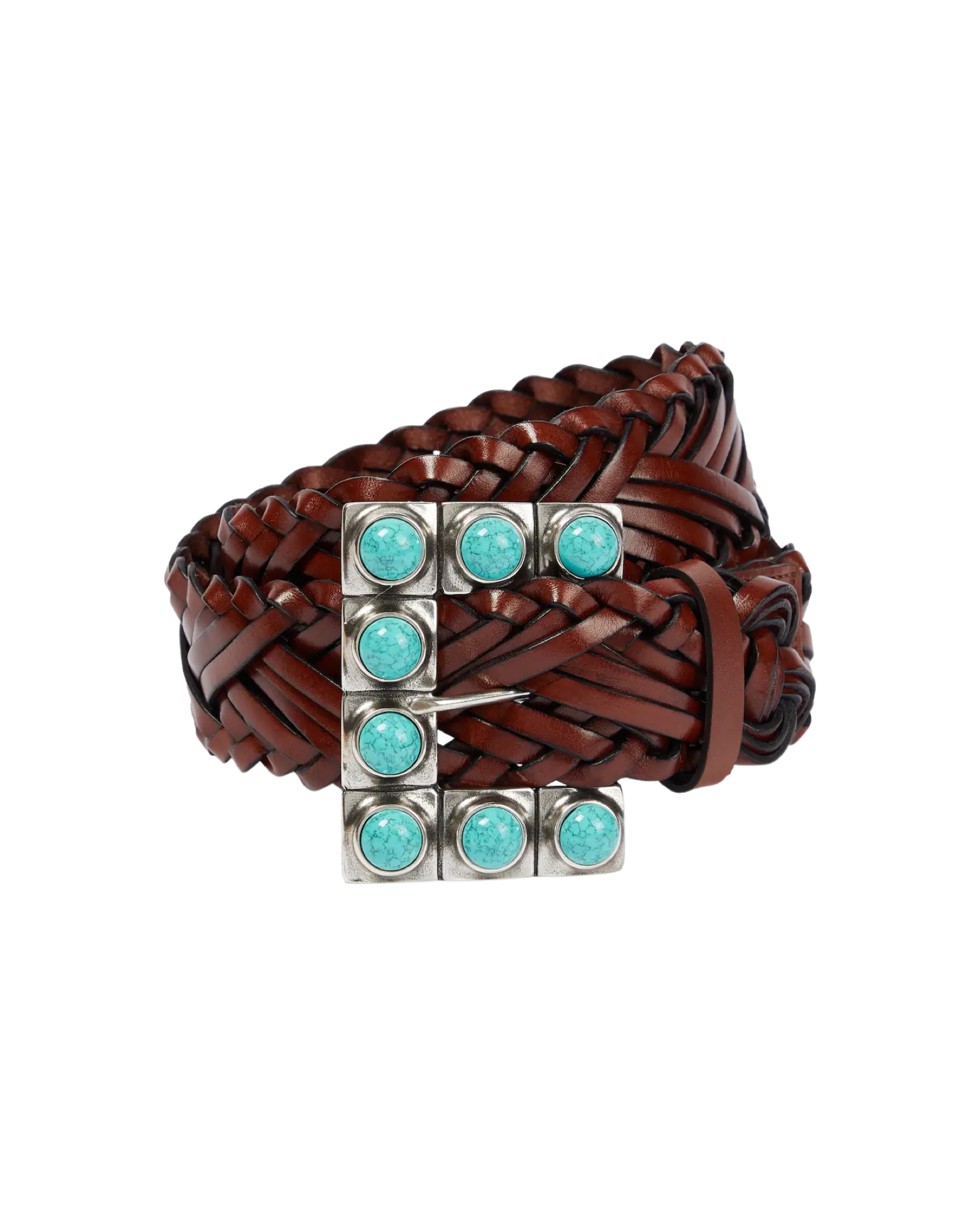 Crown Me Braided Leather Belt