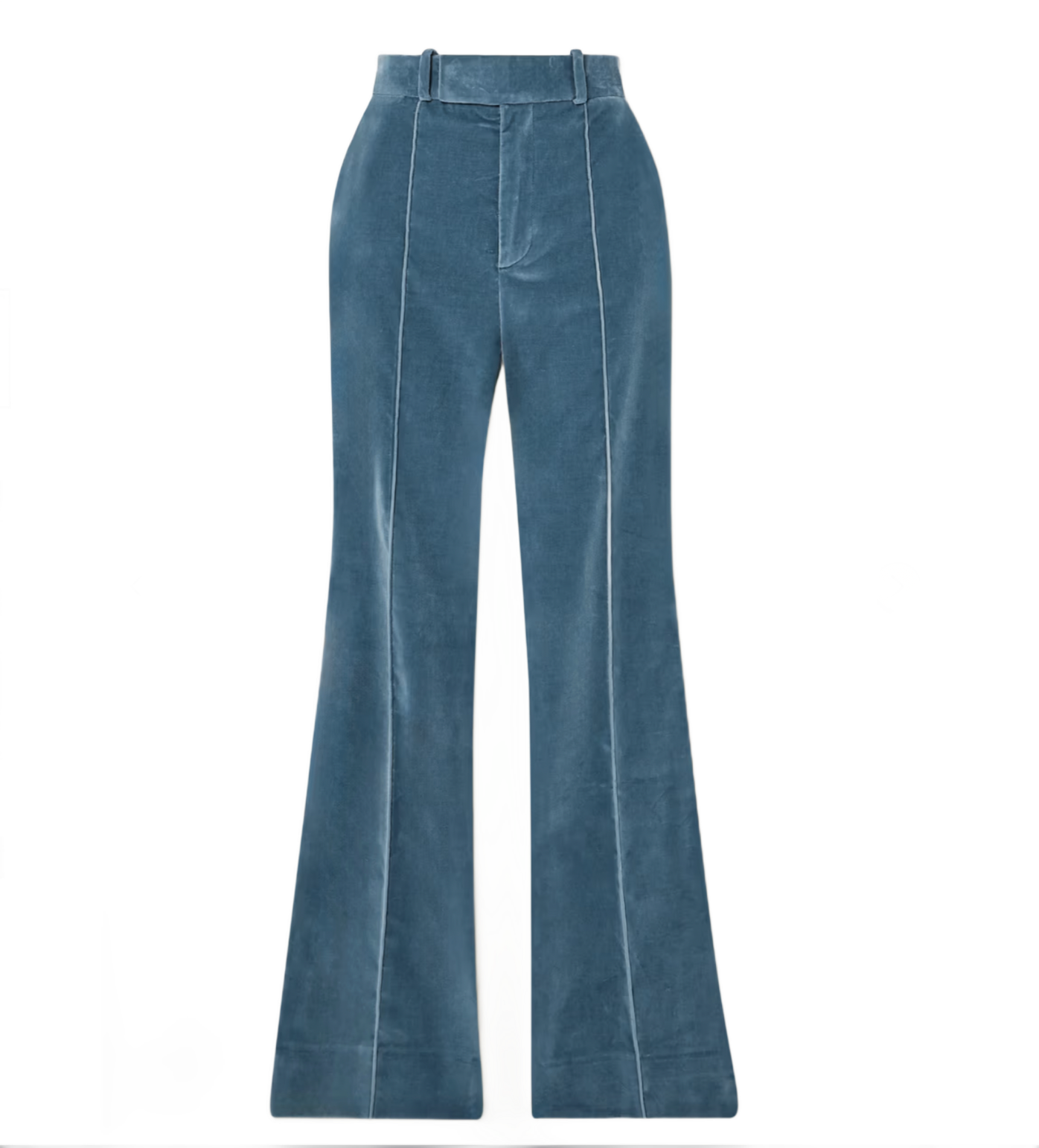 The Slim Stacked Cotton-blend Velvet Straight-leg Pants