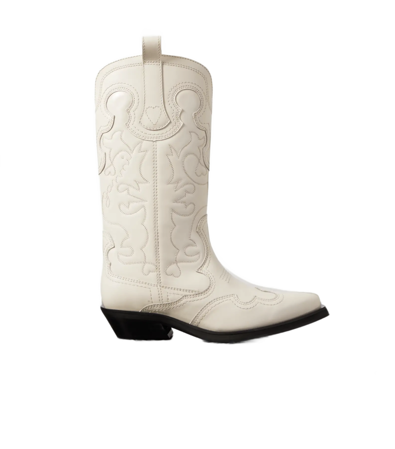Embroidered Leather Cowboy Boots