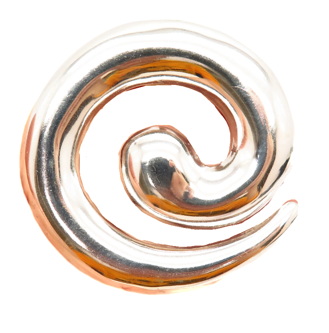 Sterling Silver Vintage Spiral Swirl Brooch