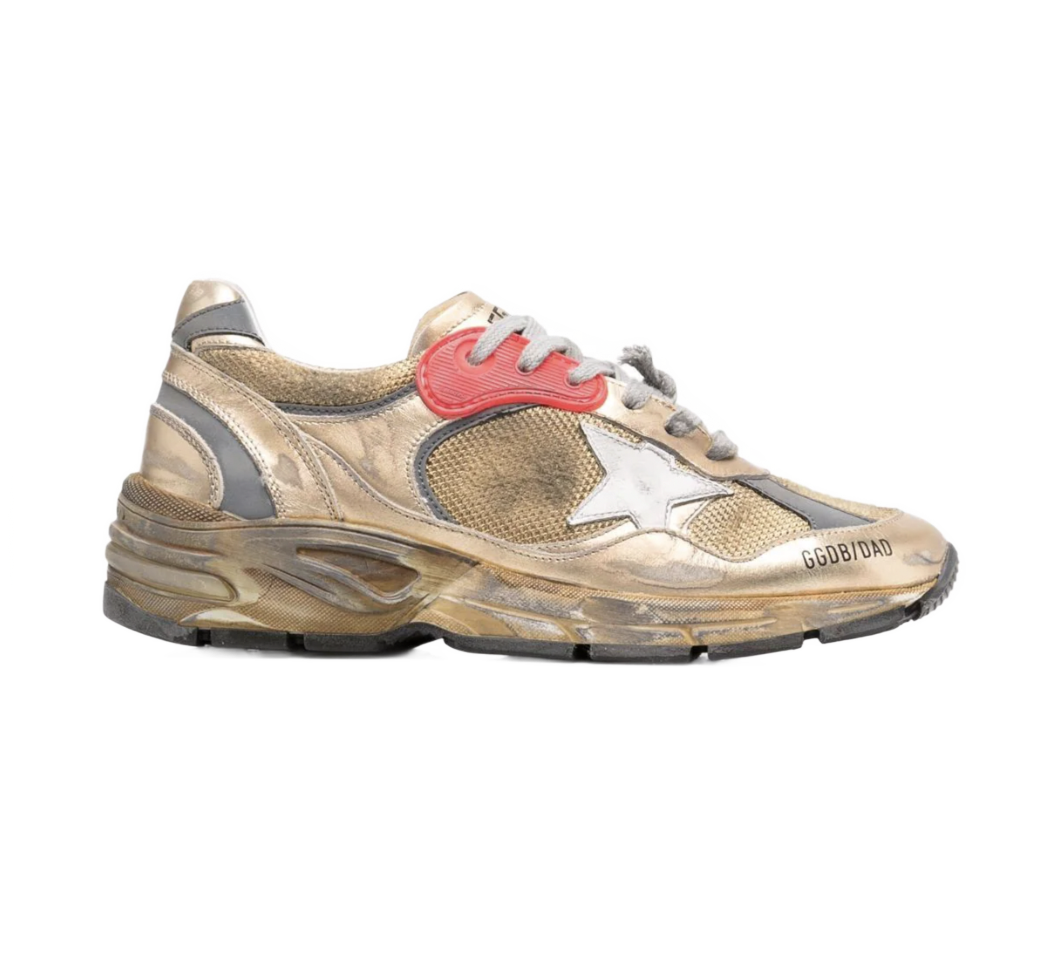 Running Sole Distressed-effect Sneakers