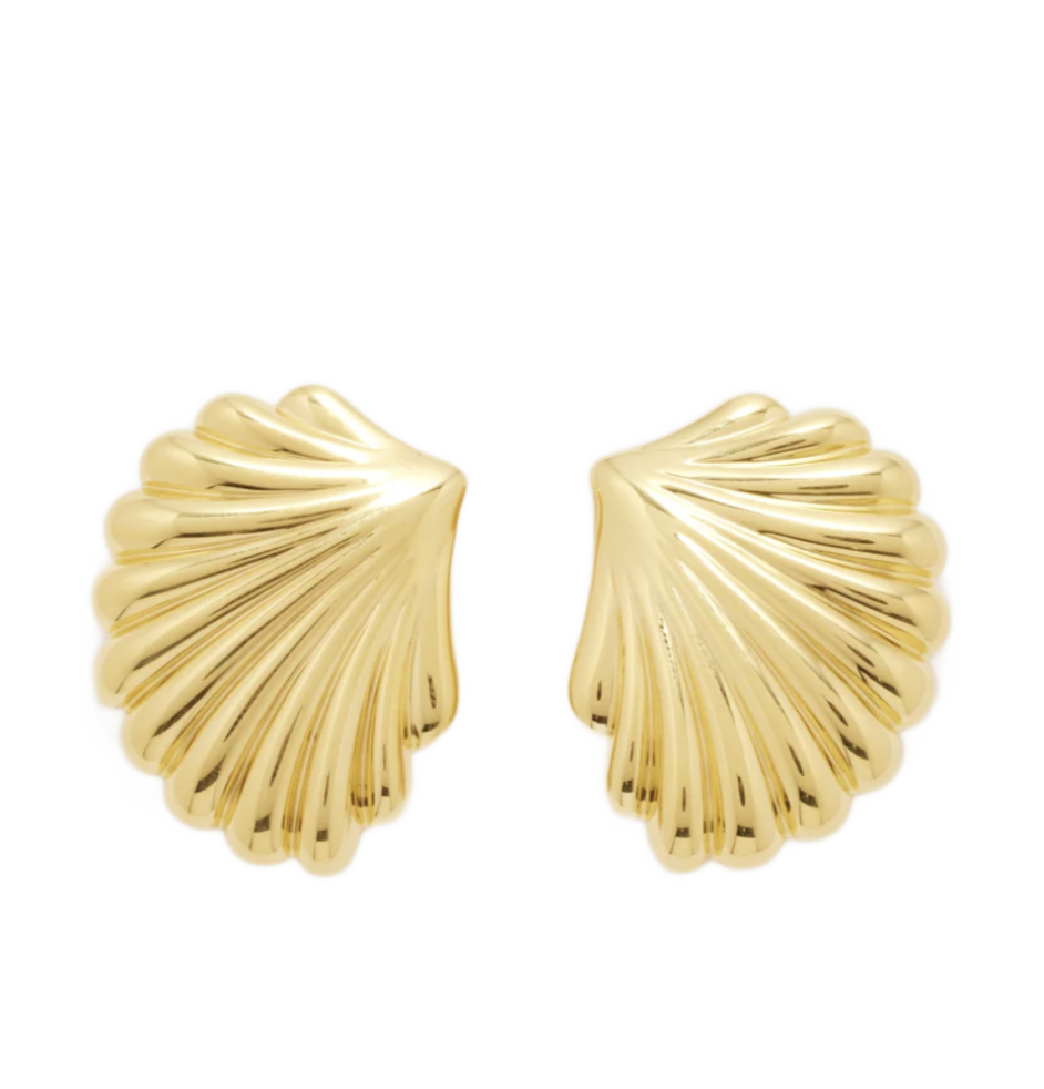 Thea Shell 18kt Gold-plated Earrings