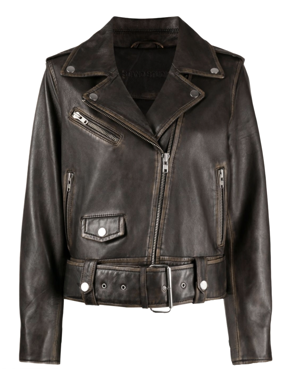 Brown ICON Biker Leather Jacket