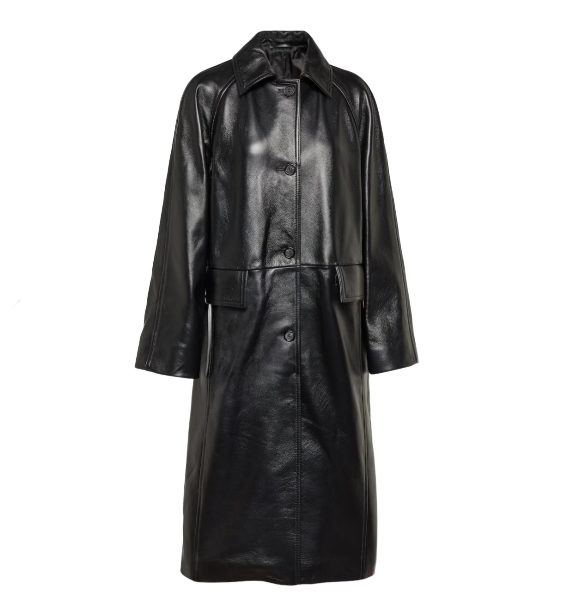 Leather Midi Coat