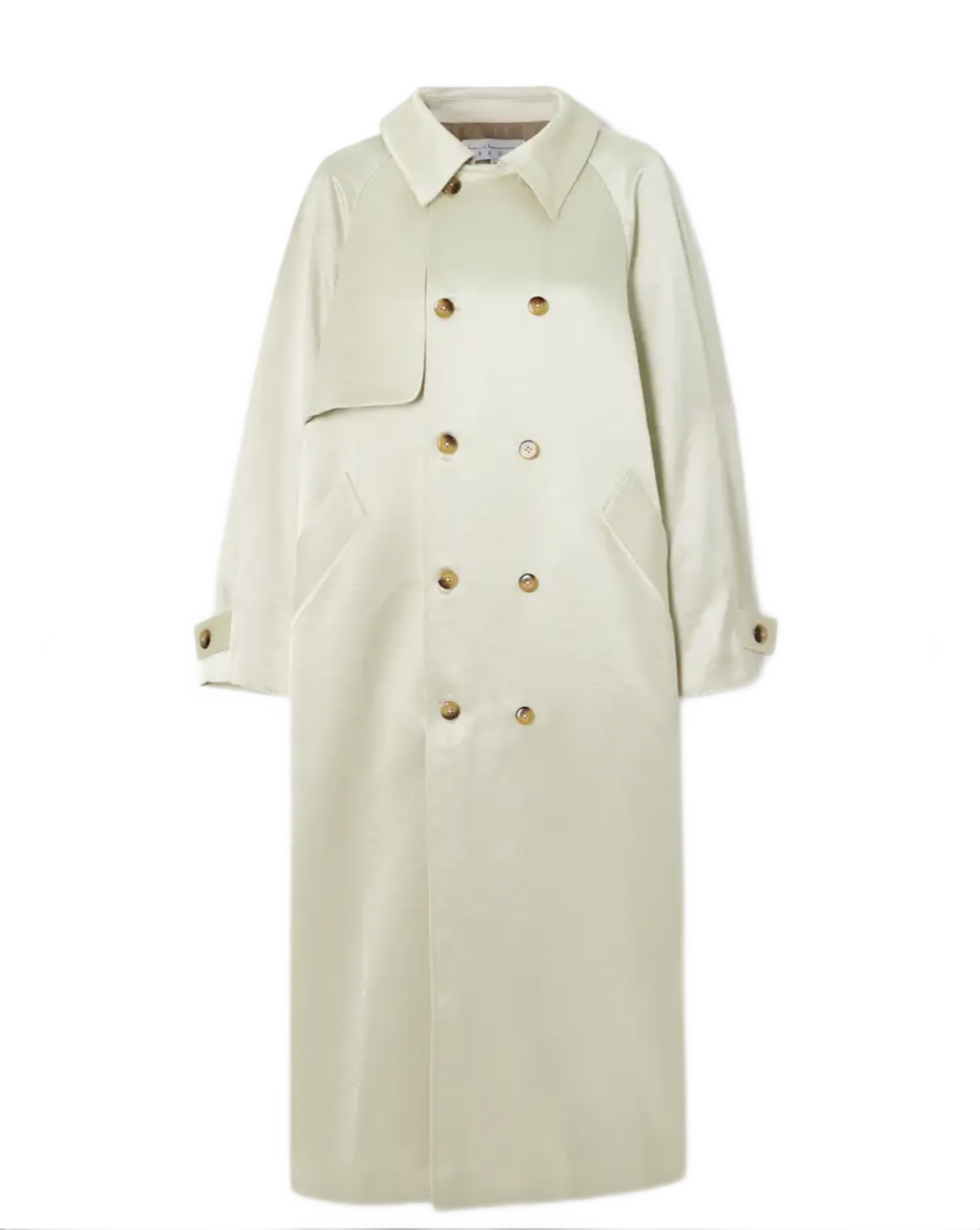 Double-breasted Satin-twill Trench Coat