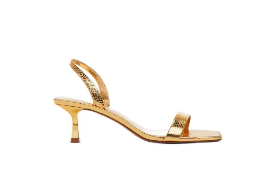 Metallic Snake Sandals