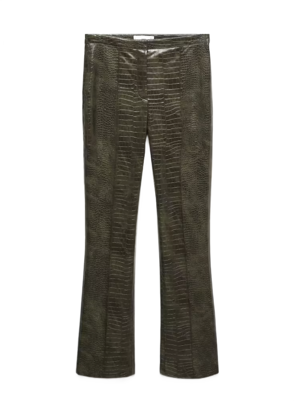 Flare Pants with Animal Print Effect