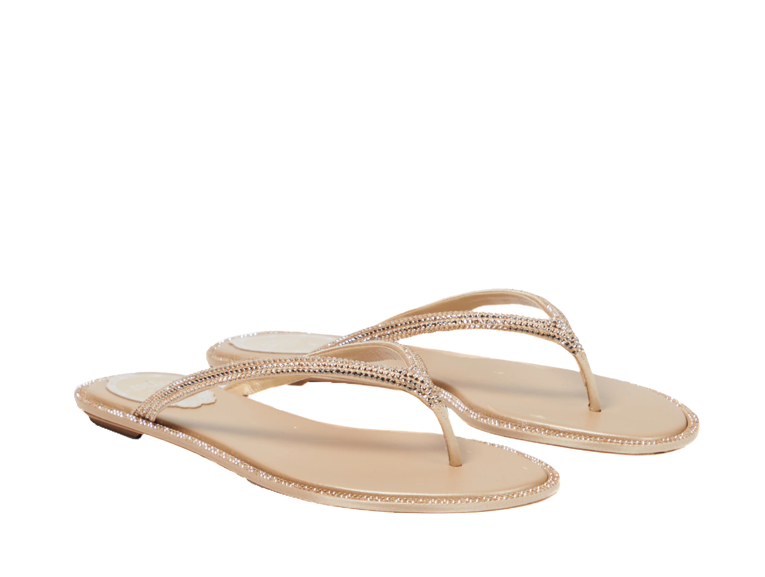 Diana Embellished Satin Thong Sandals