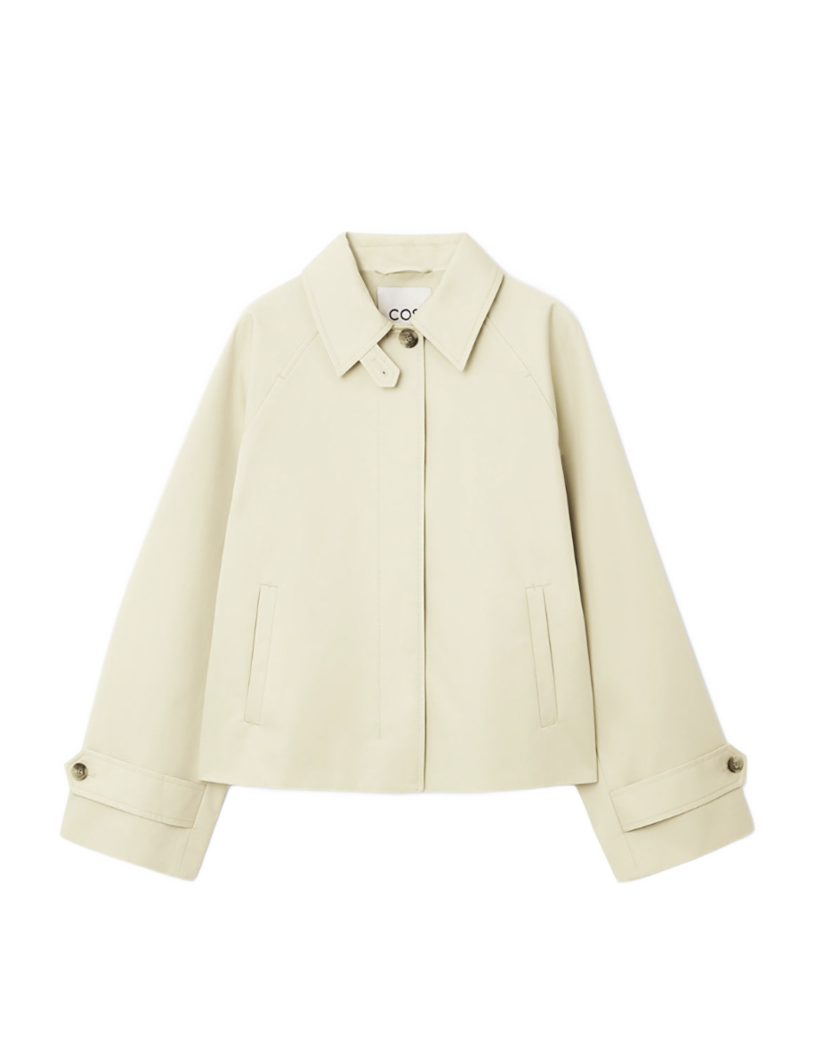 Short Twill Trench Coat