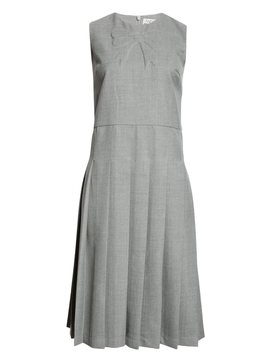 Gray 3D Bow Midi Dress