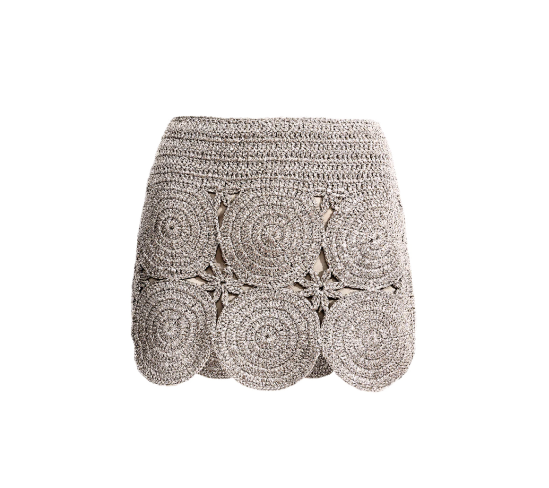 Silver Beep Beep Miniskirt