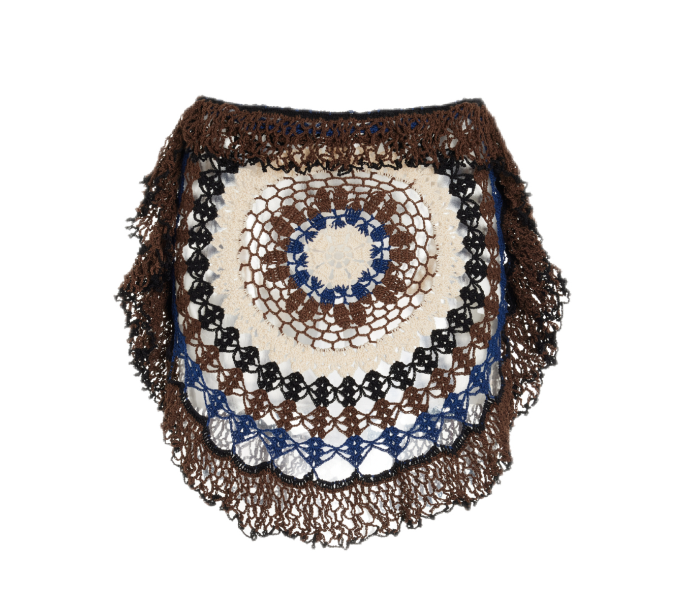 Scallop Crocheted Cotton Mini Skirt