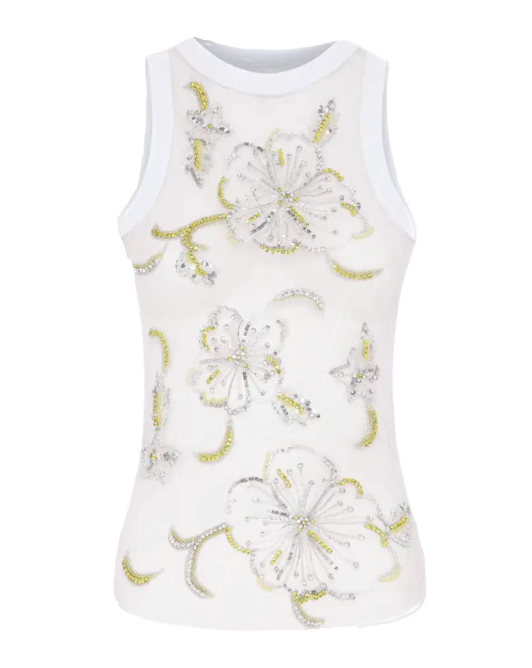 Hibiscus Embroidered Tank Top