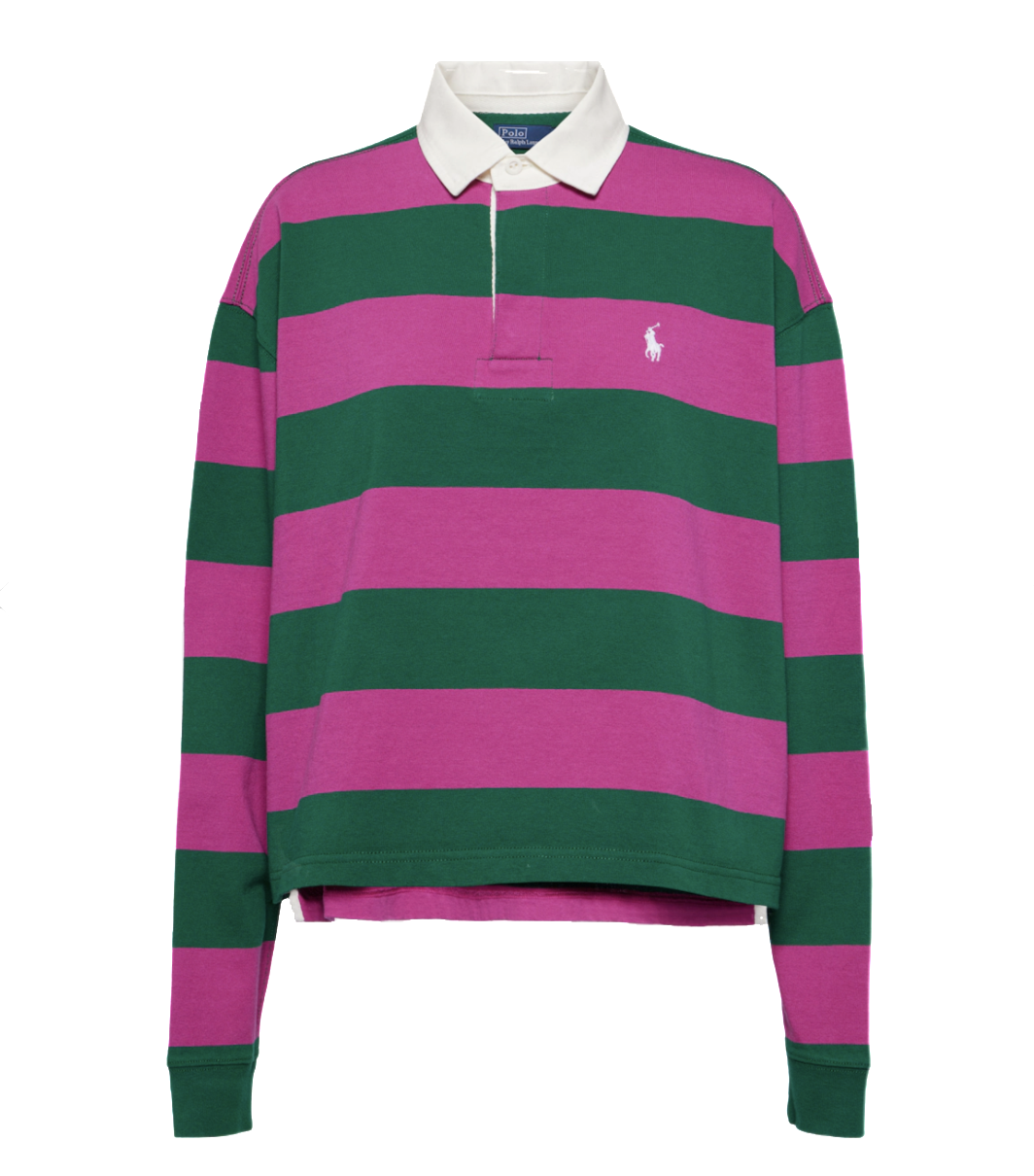 Striped Cotton Jersey Polo Shirt