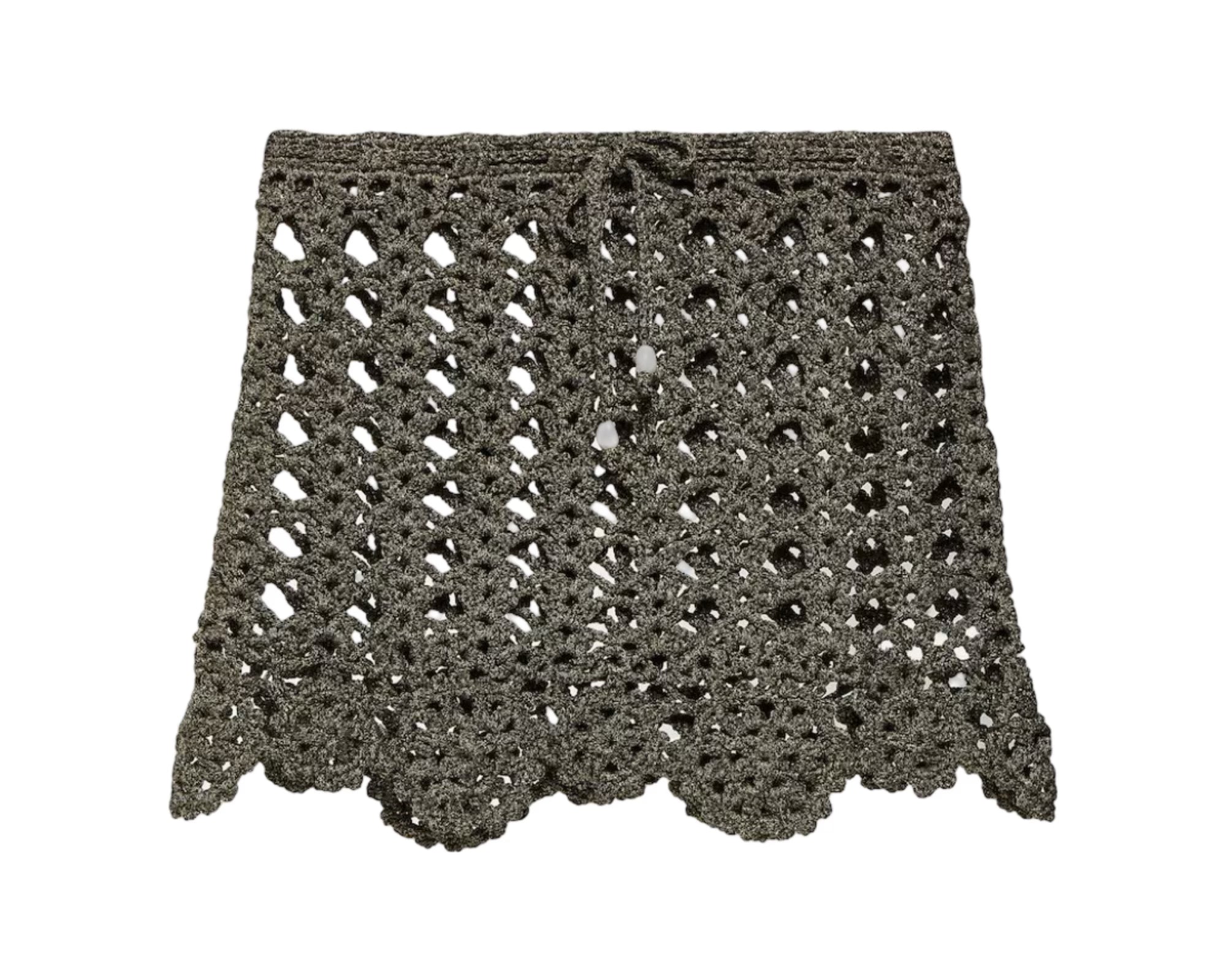 Crochet Cotton-blend Miniskirt