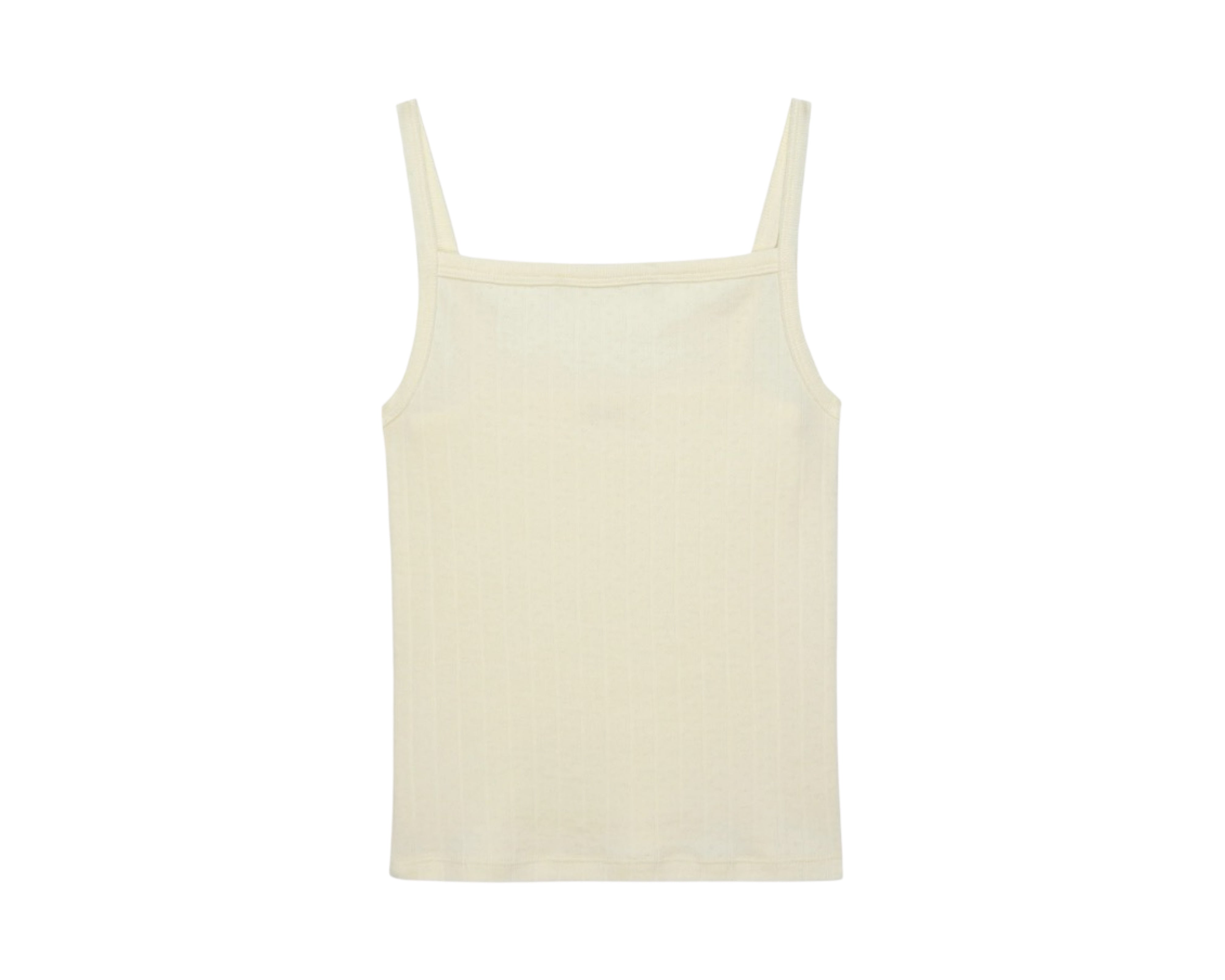 The Pointelle Square Neck Tank