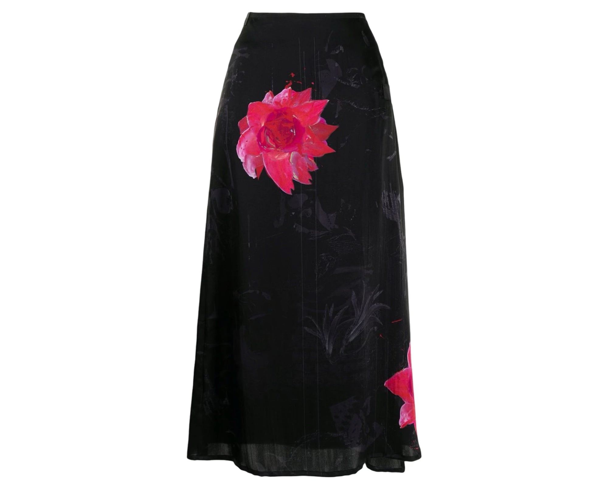 Yohji Yamamoto Women's Black and Red Skirt
