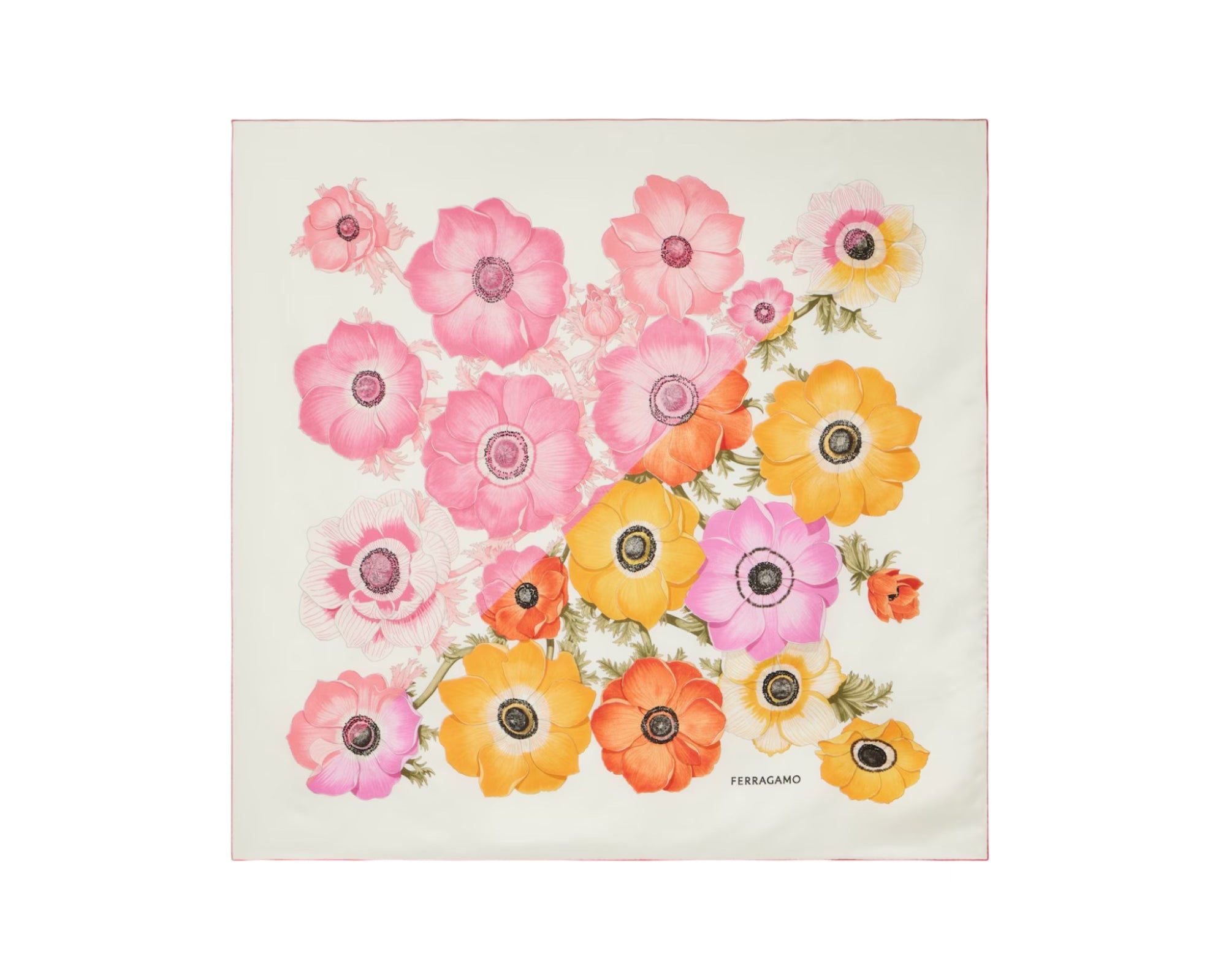 Floral Silk Twill Scarf