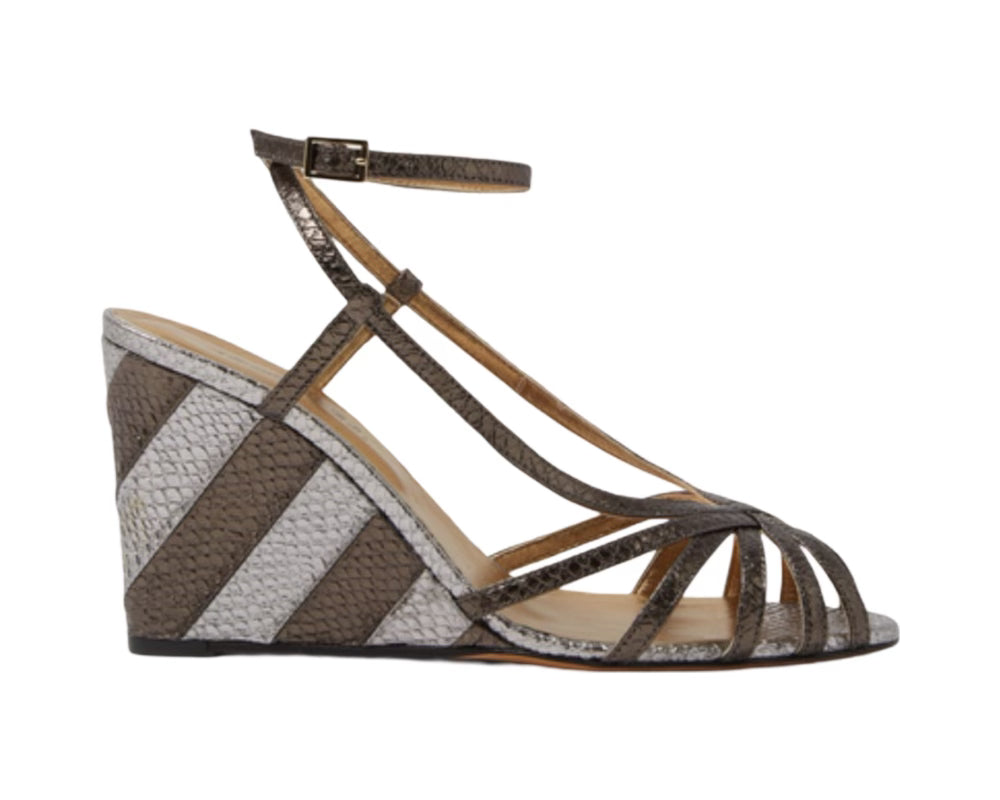 The Weekend Wedge Anthracite in Faux Python