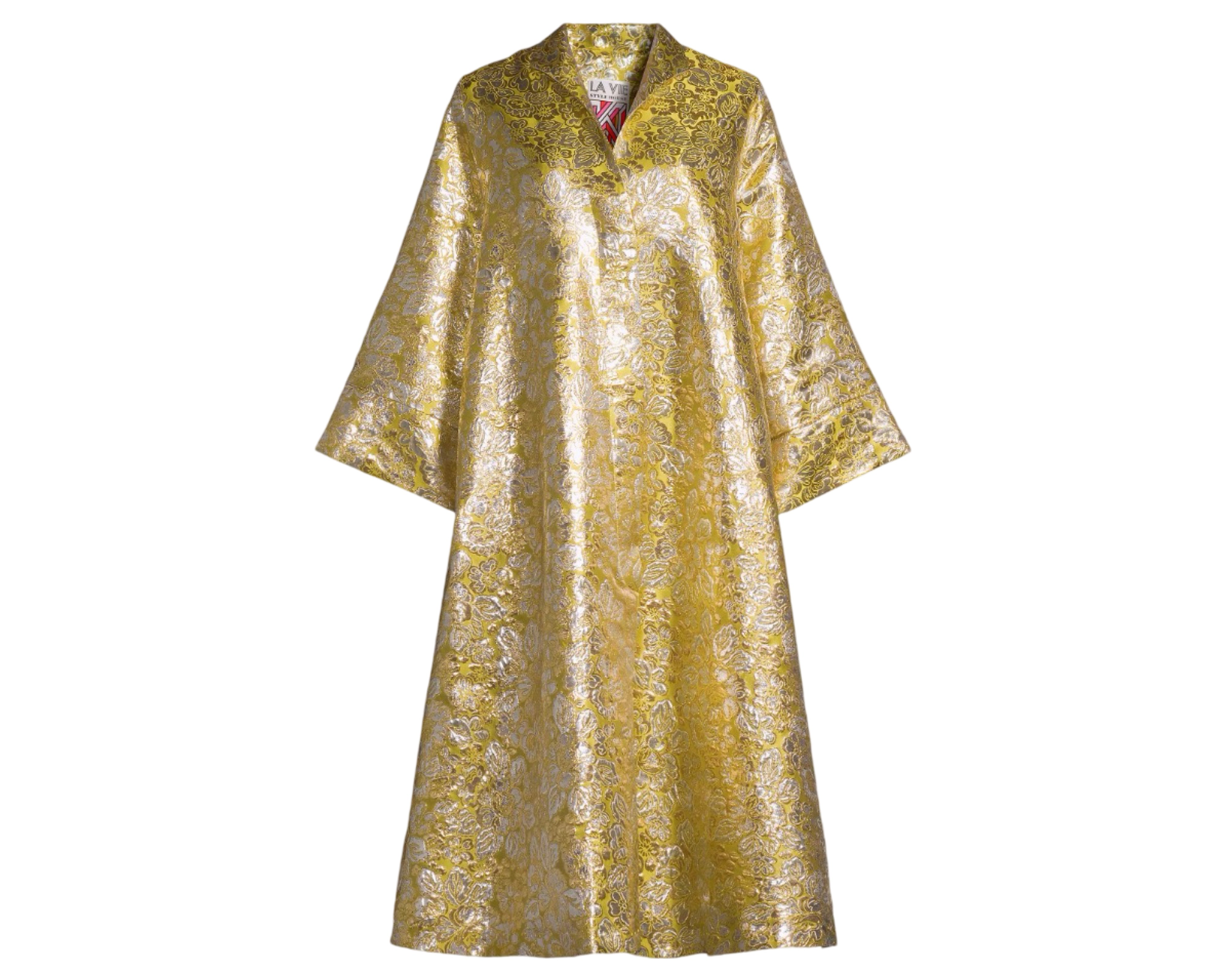 Floral Brocade Dress Coat