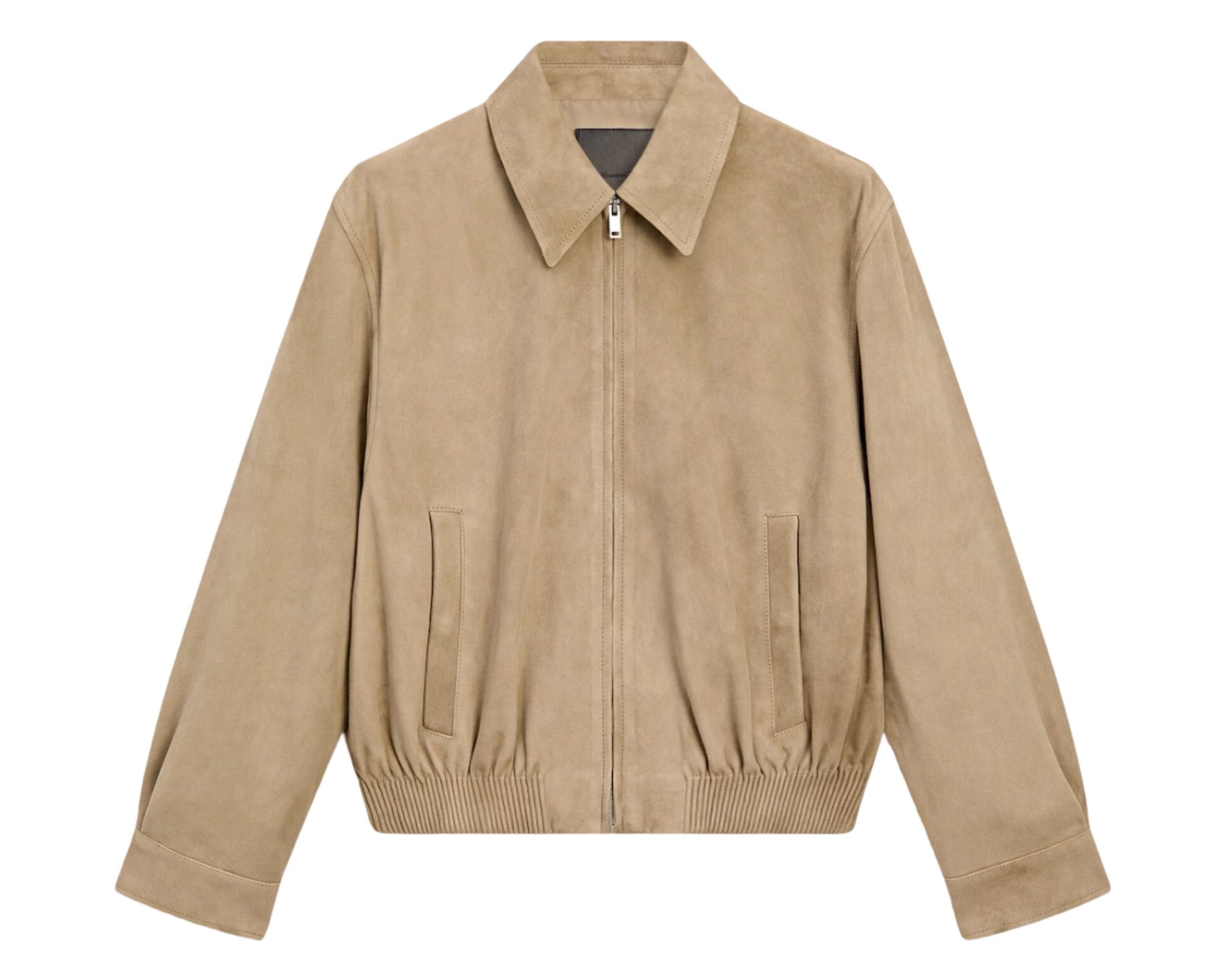 Suede Leather Bomber Jacket