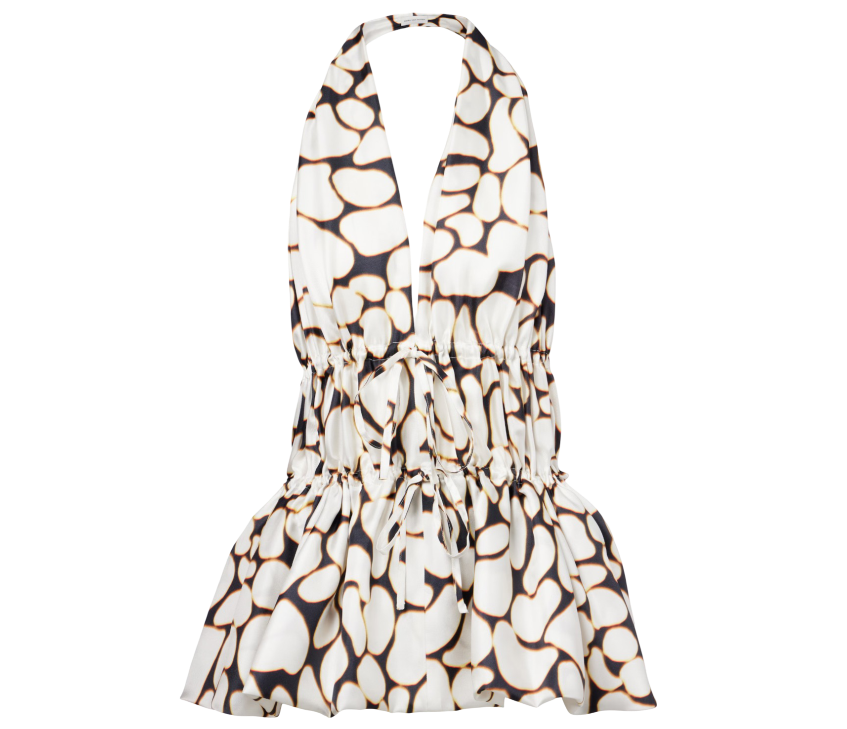 Printed Halterneck Silk Twill Top