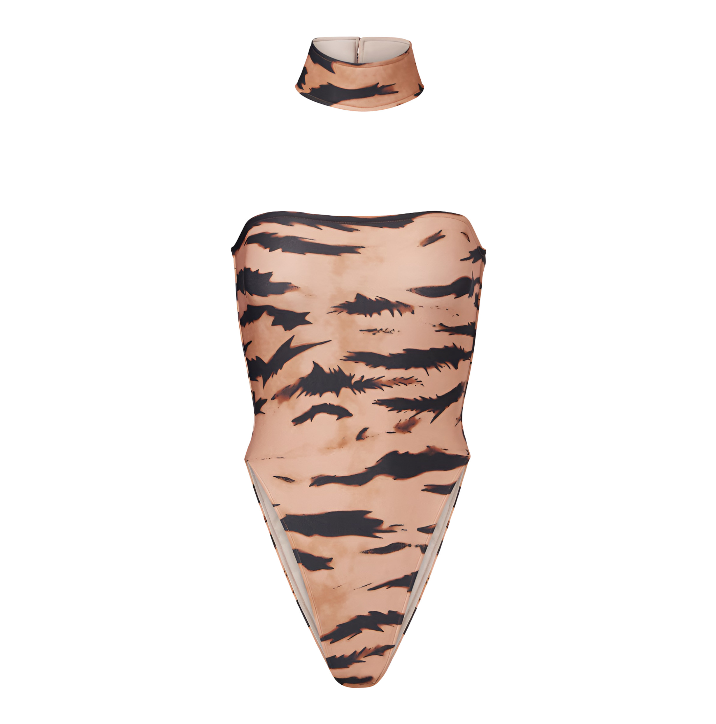 X Sabine Getty Printed Strapless Swimsuit
