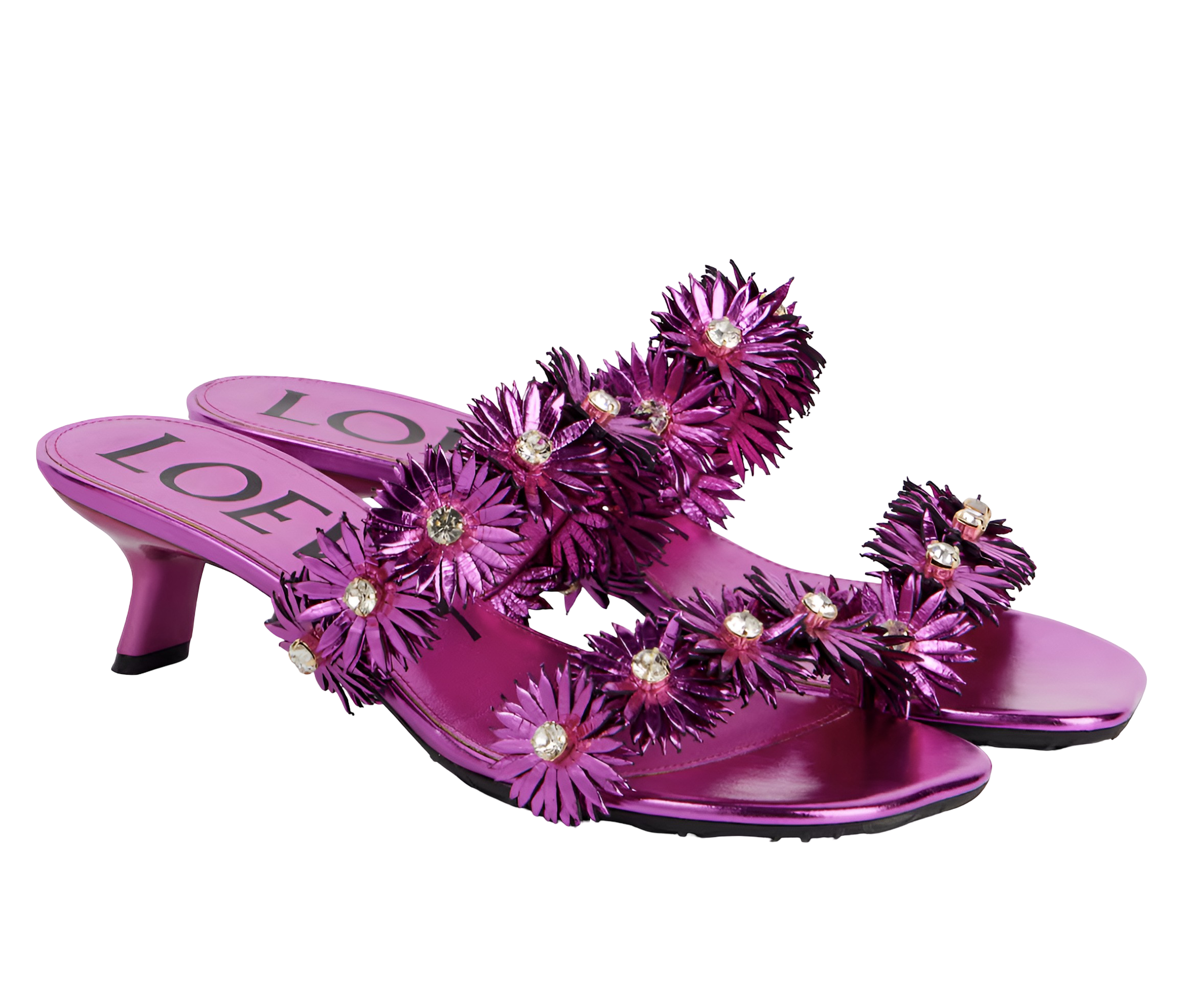 Paula's Ibiza Petal Flower Leather Sandals