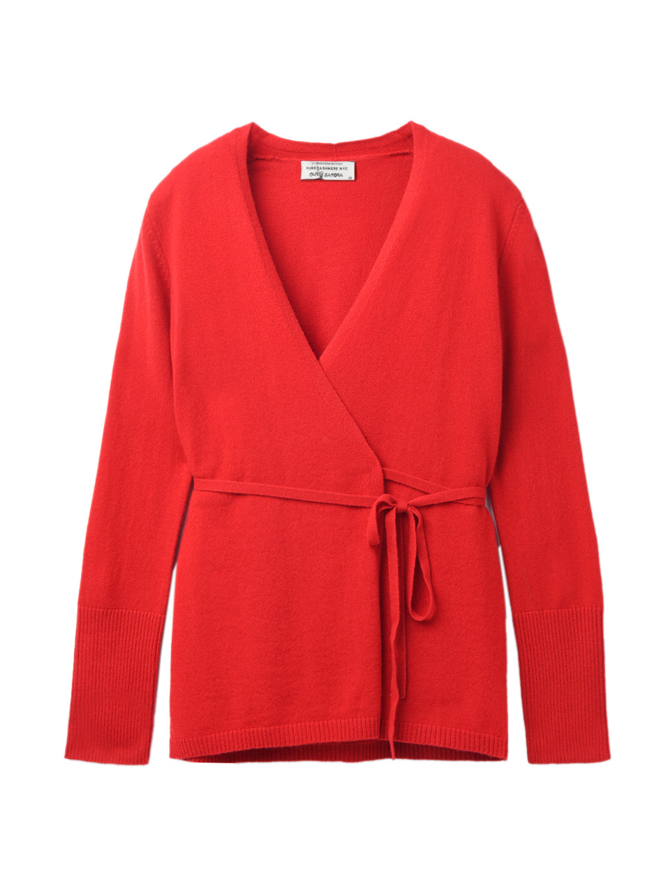 Wrap Cardigan in Lipstick Red